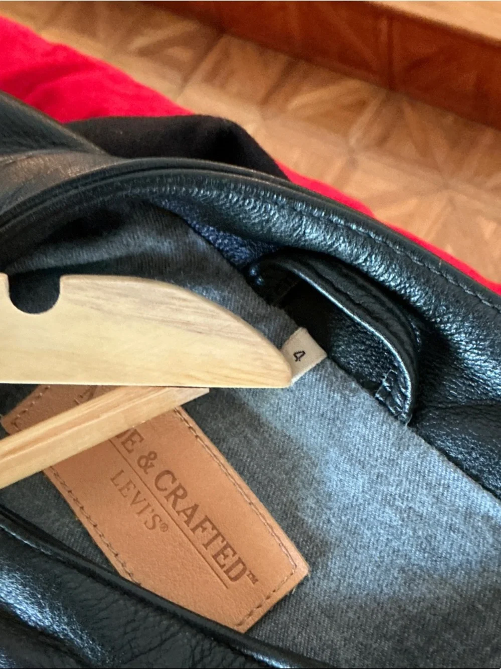 LEVI’S MADE & CRAFTED..Black Leather Biker Jacket - Picture 7 of 7